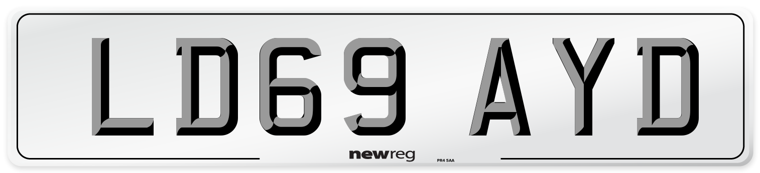 LD69 AYD Number Plate from New Reg